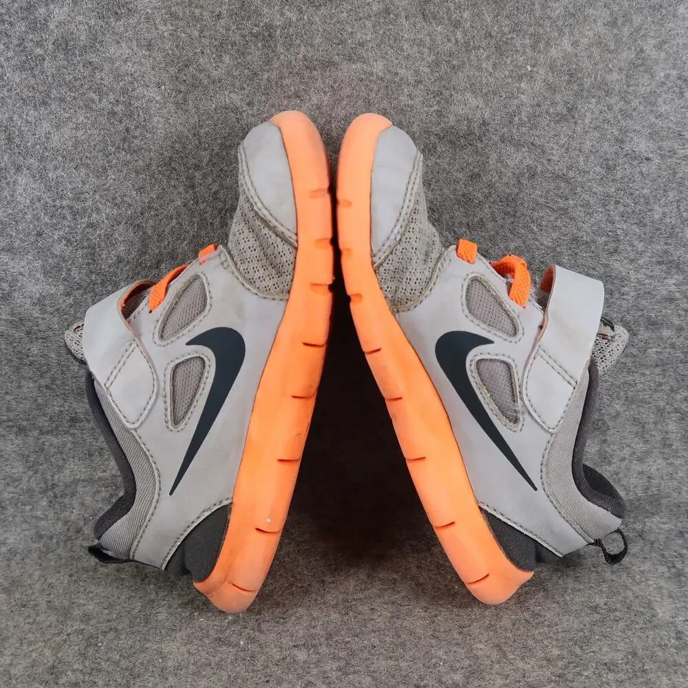 Nike Shoes Kids 10C Athletic Trainer Free 5 Sneakers Casual Easy On Grey Orange - Picture 9 of 12